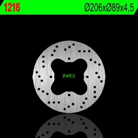 Bestseller NG TARCZA HAMULCOWA TYŁ POLARIS 325/330/500 ‘02-‘06 (206X89X4,5) (4X8,5MM)